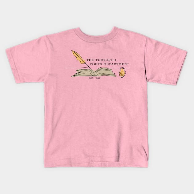 the tortured poets department draw Kids T-Shirt by Venus Print